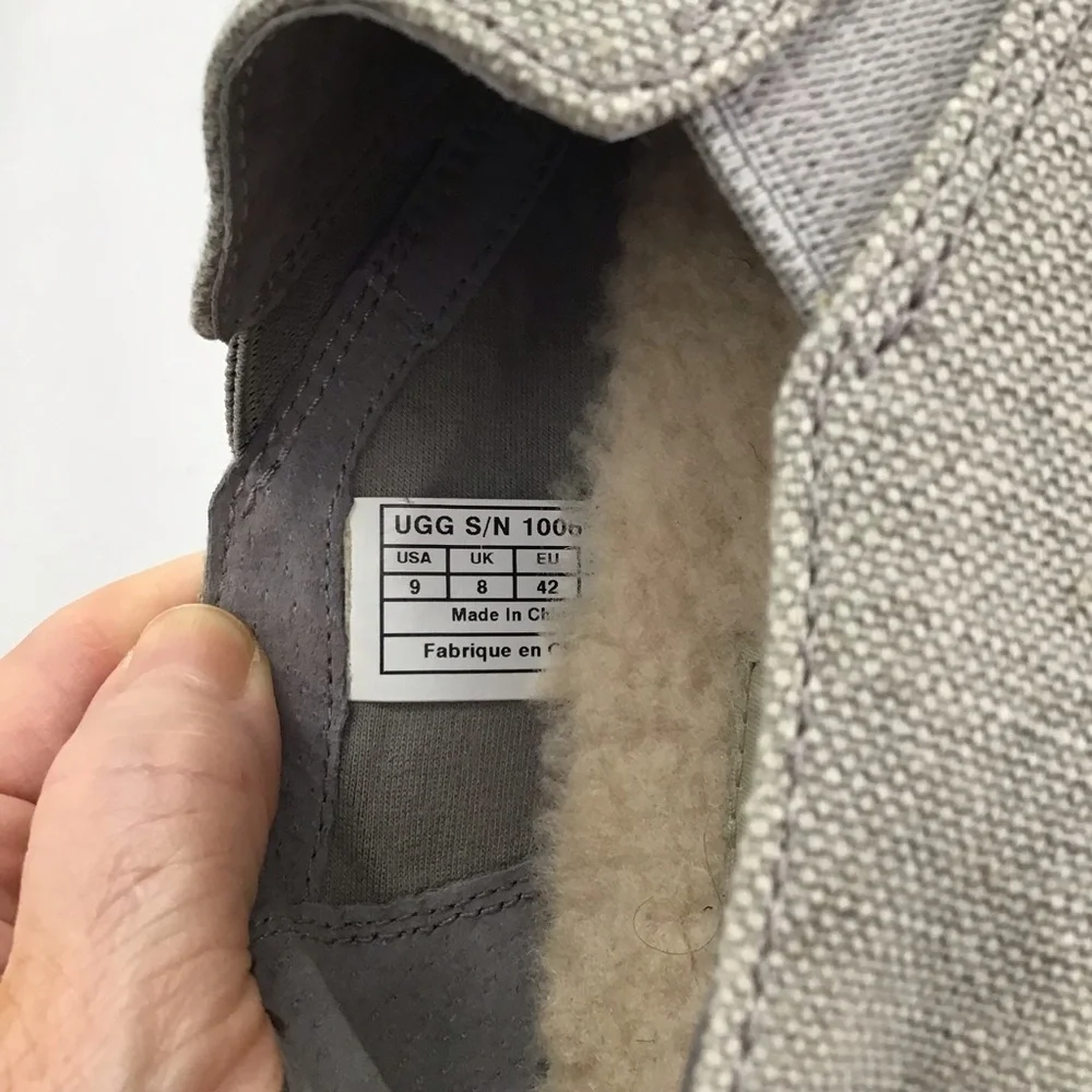 UGG Conley Men’s Slip-On Loafer Shoe Sneaker Gray Bus Casual Size 9